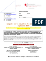 Questionnaire Enquete Structure 2020