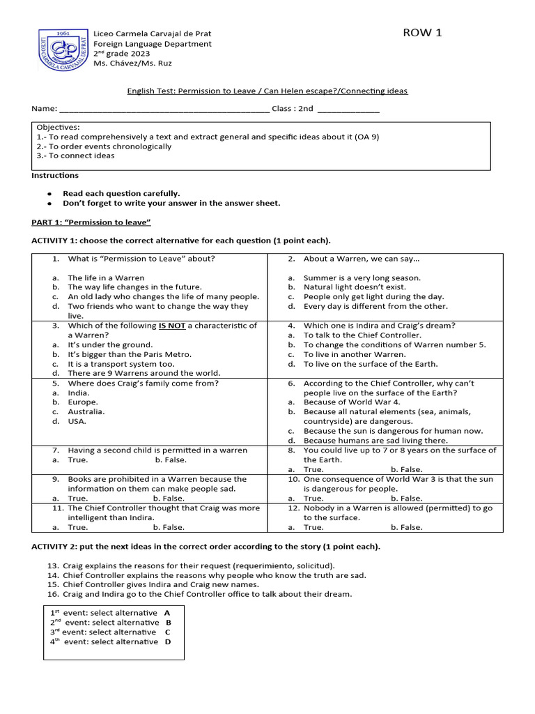 Permission to leave row 1 final pdf