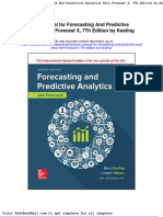 Solution Manual For Forecasting and Predictive Analytics With Forecast X 7th Edition by Keating Full Download