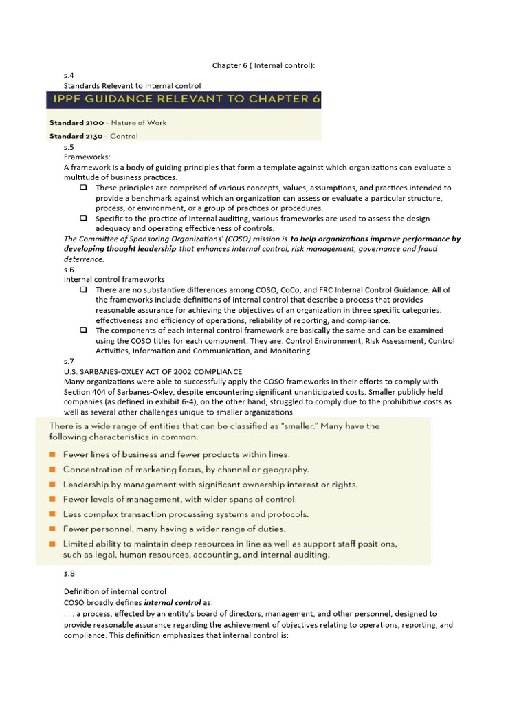 Chapter 6 | PDF | Internal Control | Risk