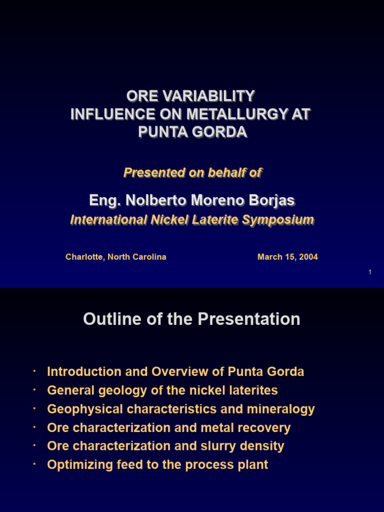 Ore Variability Impact on Nickel Recovery | PDF | Nickel | Geology