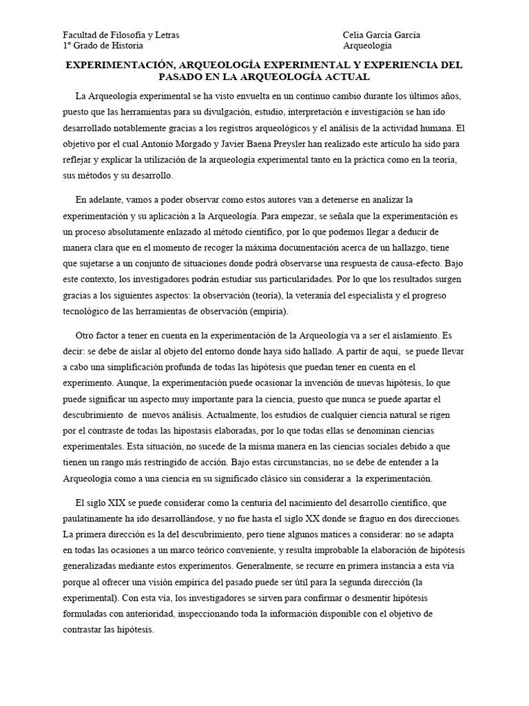 Arqueologia Experimental Pdf