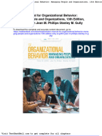 Solution Manual For Organizational Behavior Managing People and Organizations 13th Edition Ricky W Griffin Jean M Phillips Stanley M Gully