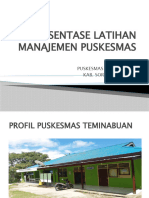 Presentase Latihan Manajemen Puskesmas