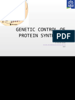 Genetic Control of Protein Synthesis 