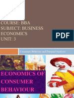 Consumer Behavior and Demand Analysis