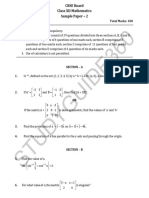 Class 11 Mathematics Sample Paper 2 Questions