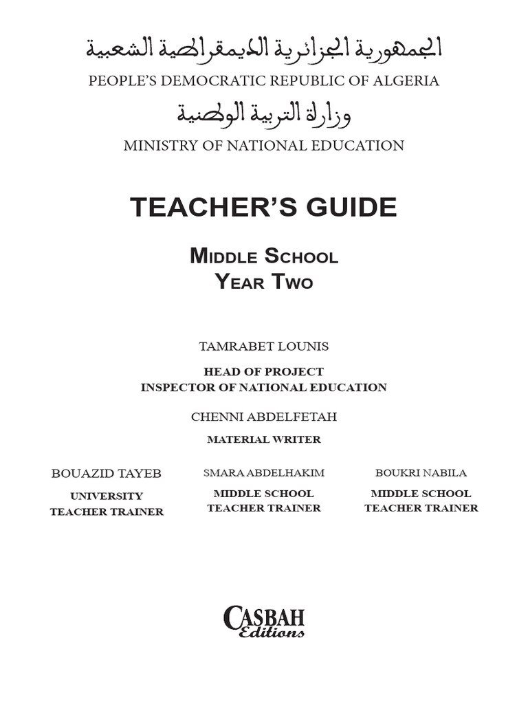 Teacher's Guide for Middle School English | PDF | Learning | Reading ...