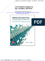 Solution Manual For Predictive Analytics For Business Strategy 1st Edition Jeff Prince