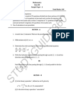 Class 11 Mathematics Sample Paper 6 Questions