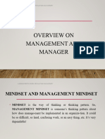 Overview On Management Manager