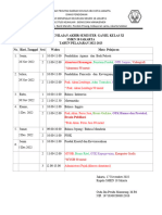 Jadwal PAS Ganjil 2022 XI