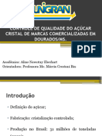 Controle de Qualidade Do Açúcar Cristal de Marcas