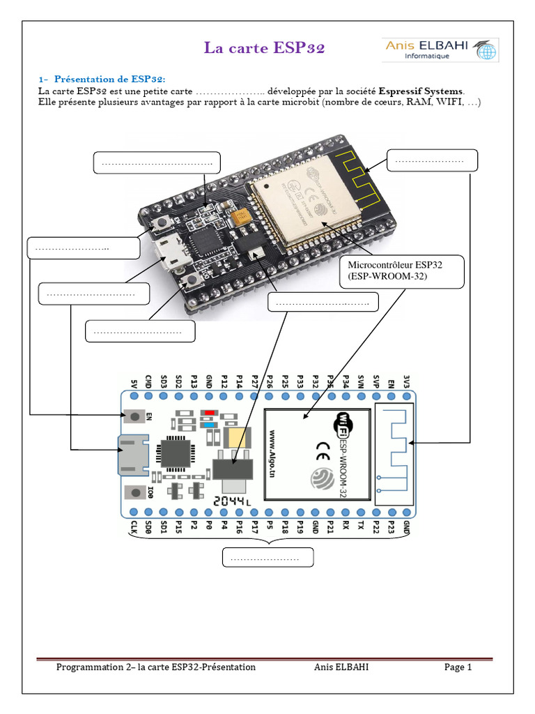 Présentation de la carte ESP32 | PDF | Classes d'ordinateur ...