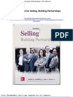 Solution Manual For Selling Building Partnerships 10th Edition