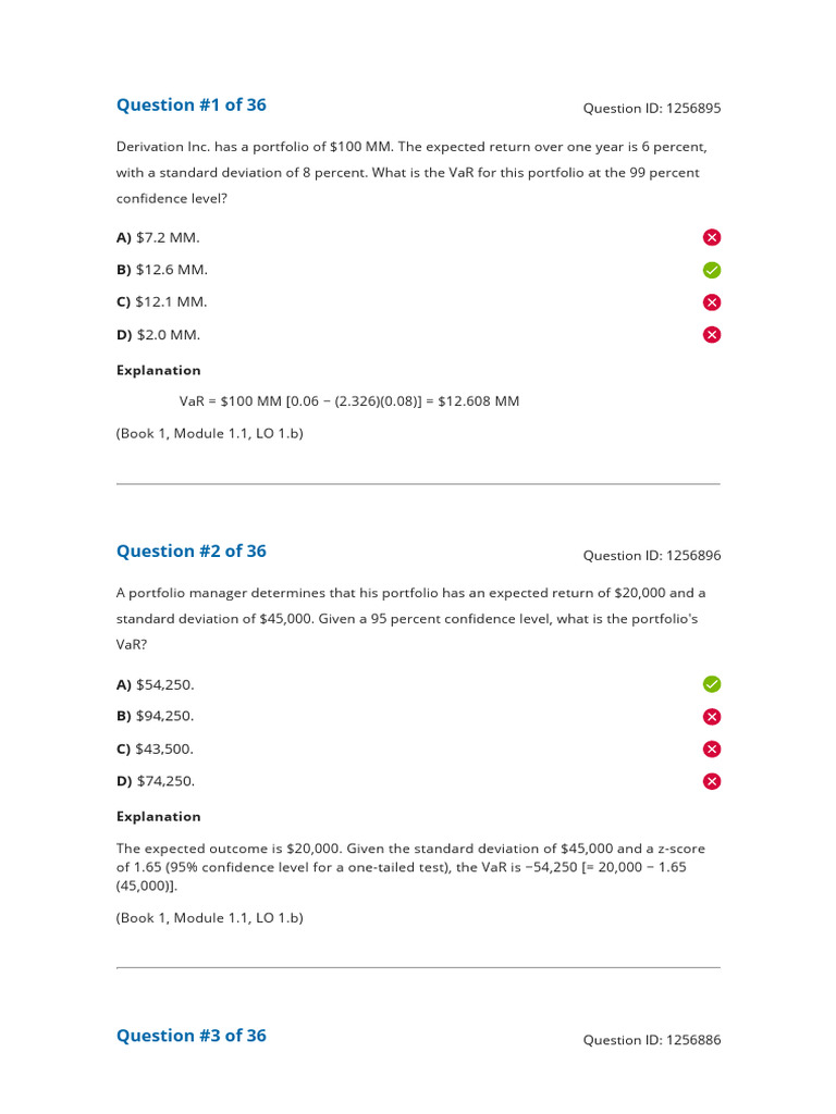 Value at Risk (VaR) Calculations Explained | PDF | Value At Risk ...