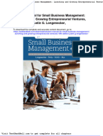 Solution Manual For Small Business Management Launching and Growing Entrepreneurial Ventures 19th Edition Justin G Longenecker