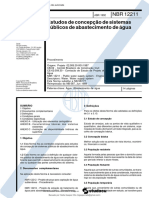 NBR-12211 - 1992 - Estudos de Concepcao de Sistemas Publicos de Abastecimento de Agua