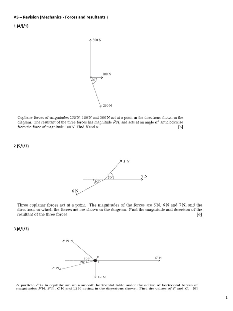 Forces and Resultants | PDF