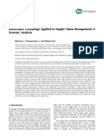 Research Article: Blockchain Technology Applied To Supply Chain Management: A Systems' Analysis