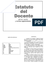 Estatuto Del Docente-Ley Nac.14473