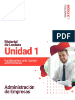 LECTURA Unidad 1 Fundamentos de La Gestión Administrativa. Administración de Empresas