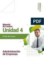 LECTURA Unidad 4 El Pilar Del Control. Administración de Empresas