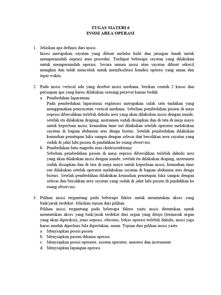 Galih Sholihin. Insisi Area Operasi | PDF