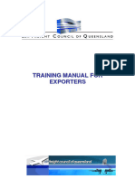 Training Manual For Exporters - SFC QLD