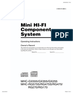 Manual de Instruções Sony MHC-RG270 (44 Páginas) Aaaaa