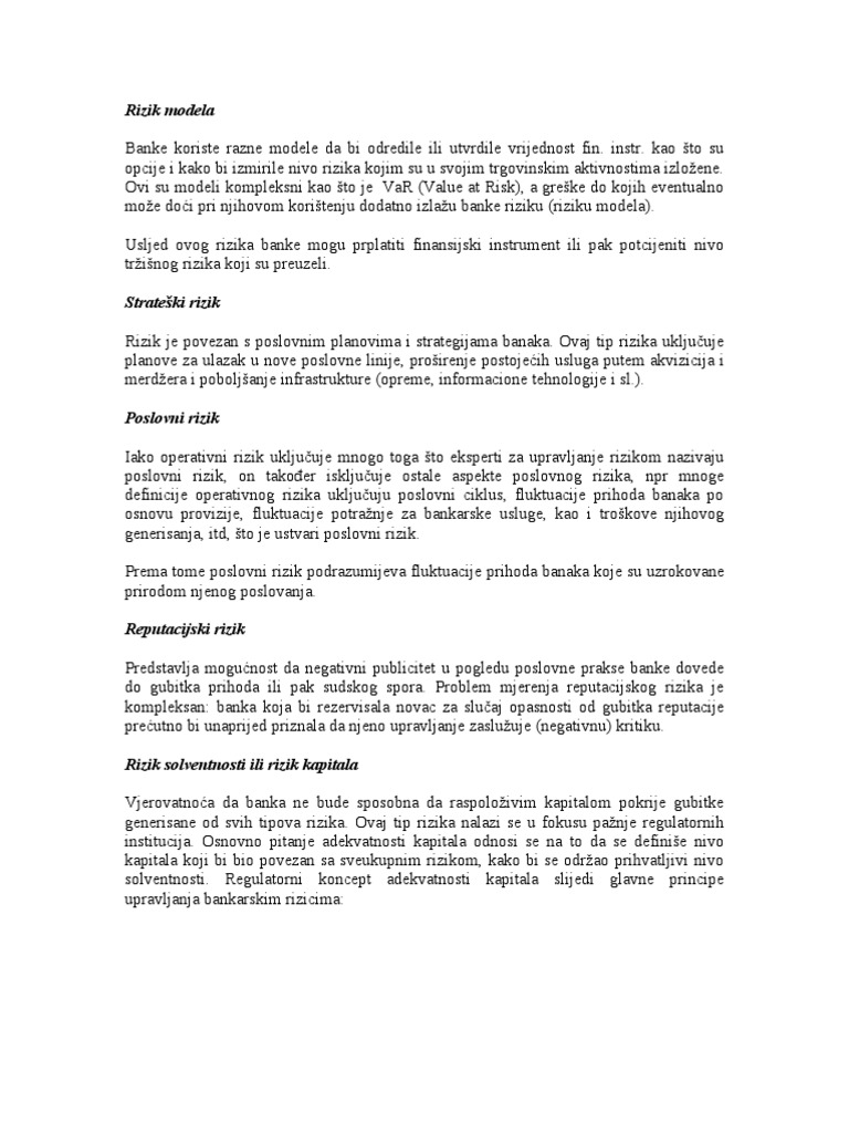 Rizik Modela | PDF