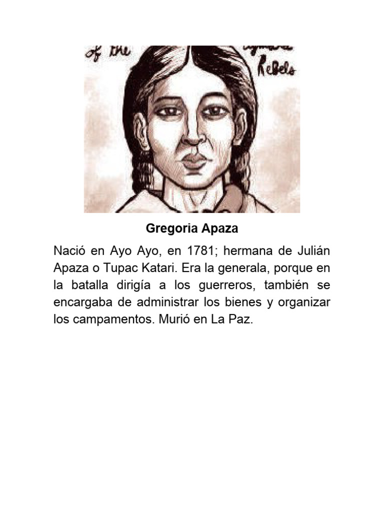 Gregoria Apaza PDF Comunidad andina América del Sur