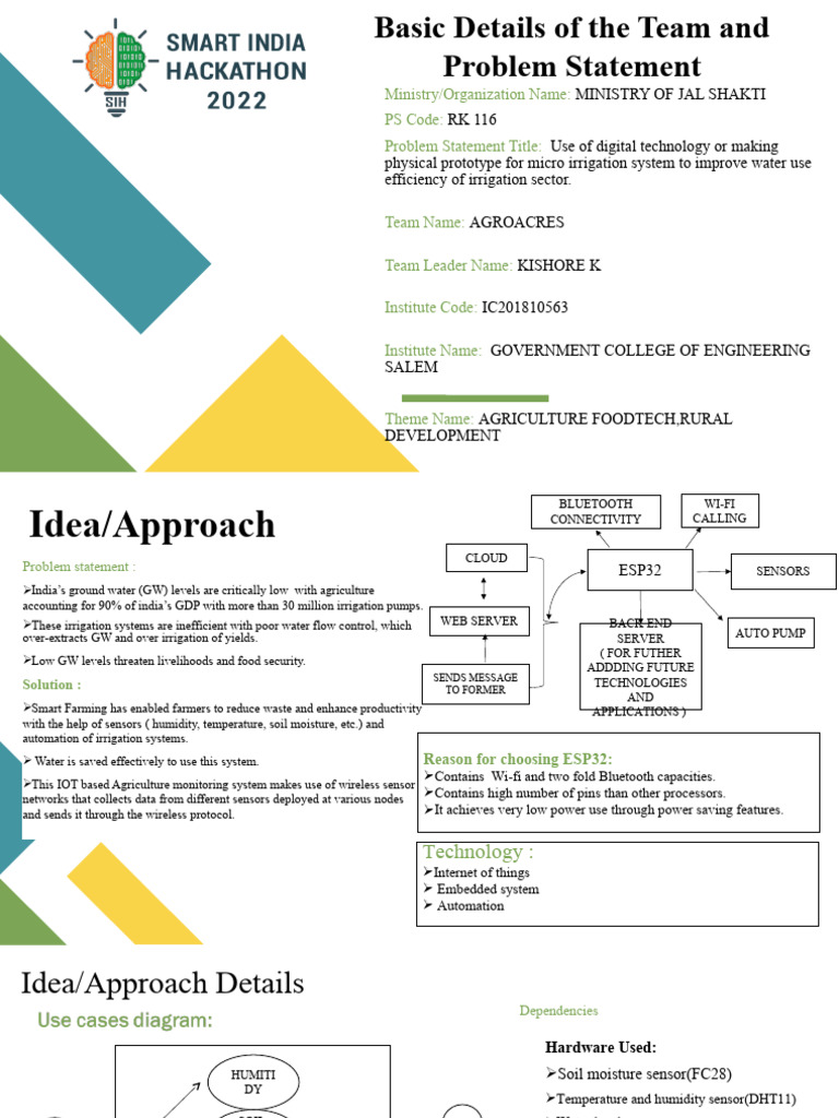 Smart Irrigation for Water Efficiency | PDF | Internet Of Things ...