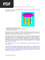 The Procurement Qualification and Calibration of Lab Instruments