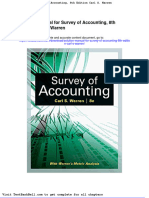 Solution Manual For Survey of Accounting 8th Edition Carl S Warren