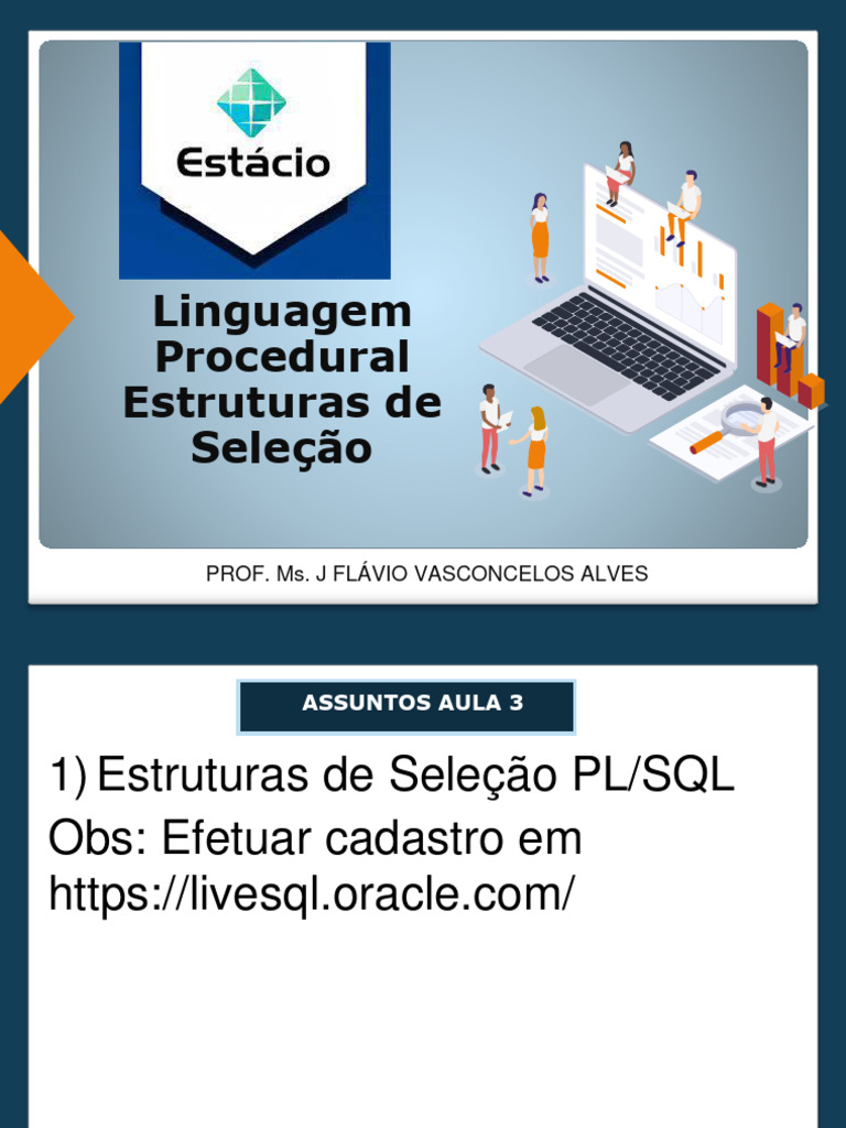 Pl aula 03 pl estruturas de sele o pdf pl sql sql