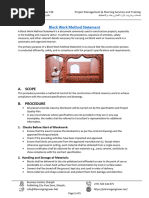 Block Work Method of Statement