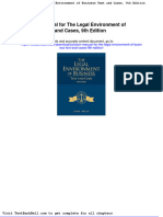 Solution Manual For The Legal Environment of Business Text and Cases 9th Edition