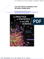 Solution Manual For The Practice of Statistics in The Life Sciences 4th Edition Brigitte Baldi