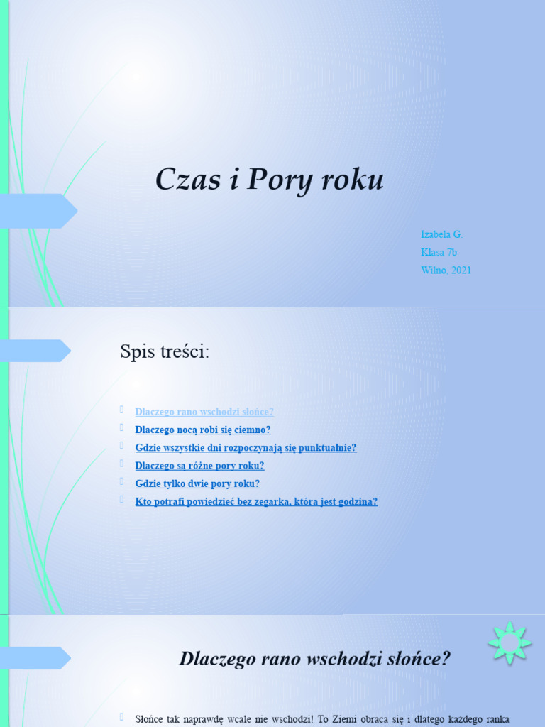 Czas I Pory Roku | PDF