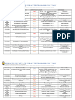 Fechas A Celebrar Semetre II 2023