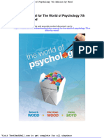 Solution Manual For The World of Psychology 7th Edition by Wood