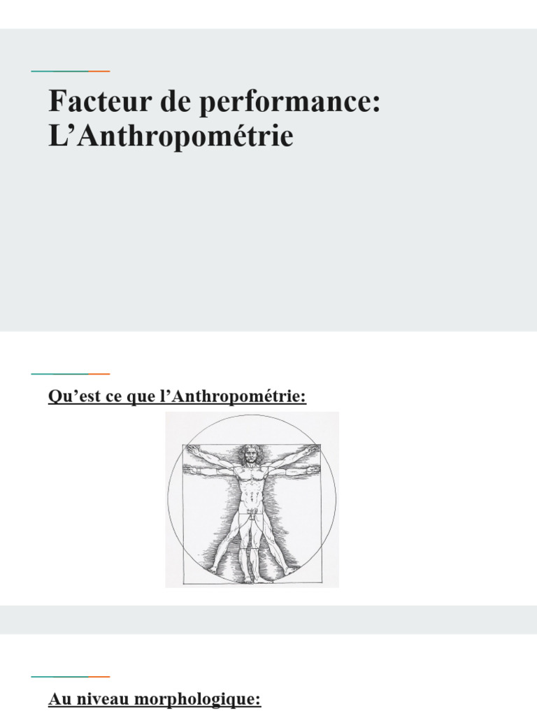 Anthropométrie | PDF