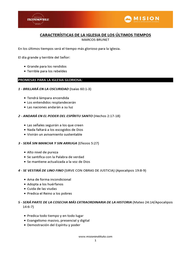 Características de la Iglesia Gloriosa | PDF | Cristo (título) | Amor