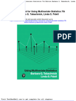 Solution Manual For Using Multivariate Statistics 7th Edition Barbara G Tabachnick Linda S Fidell