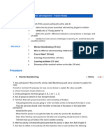 Session 2 Stages of Children Development - Trainer Notes: Procedure