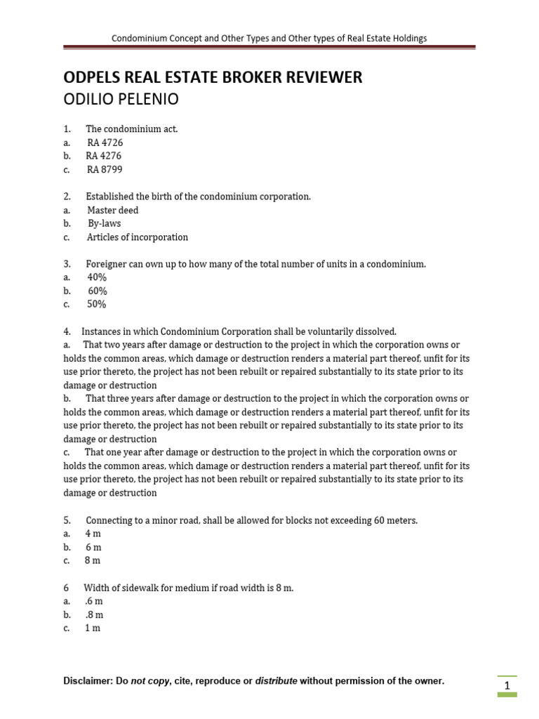 Types of Condominiums Explained | PDF | Condominium | Real Property