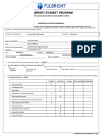 Fulbright Letter of Reference