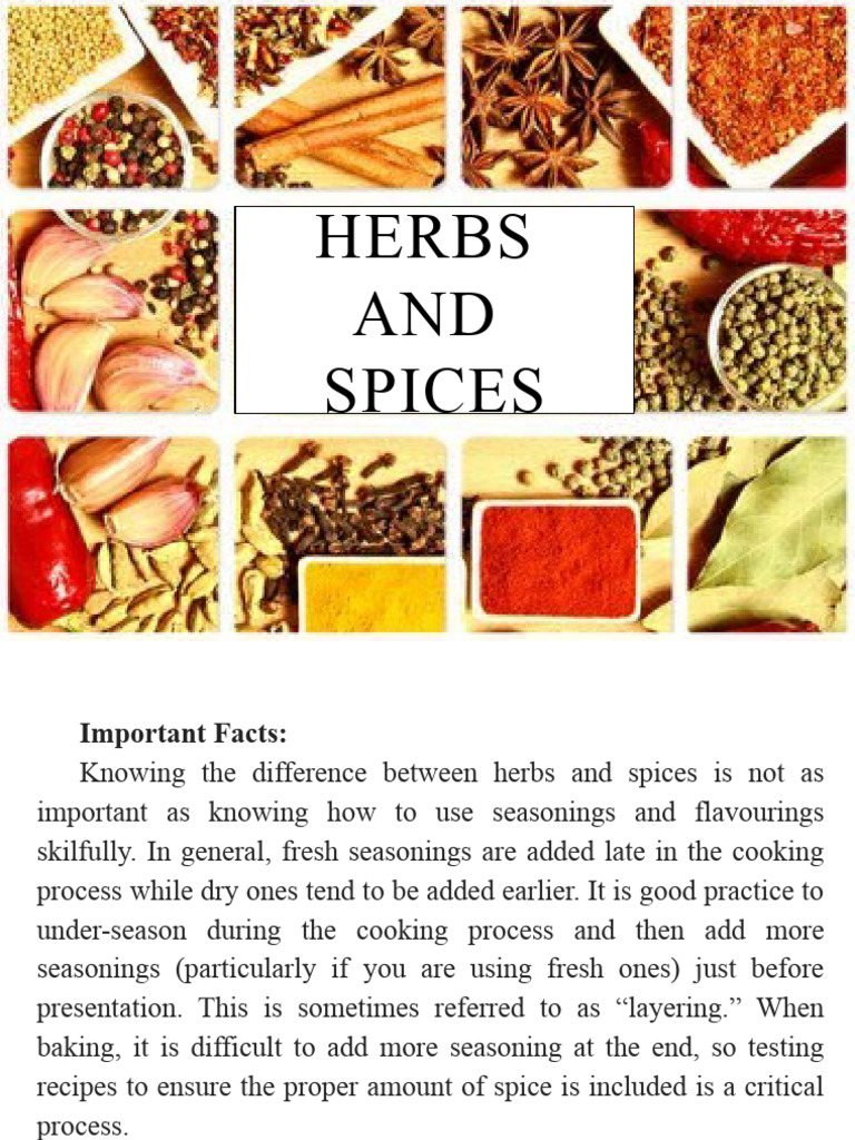 Herbs and Spices PDF