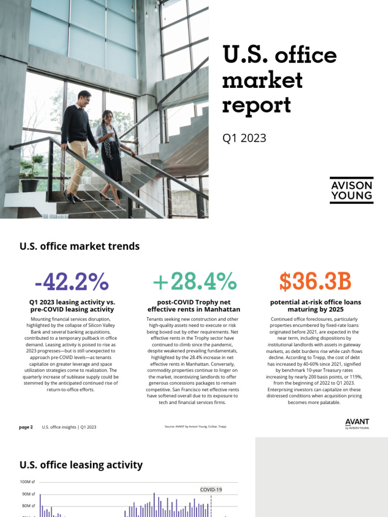 Avison Young US Office Market Report Q1 2023 | PDF
